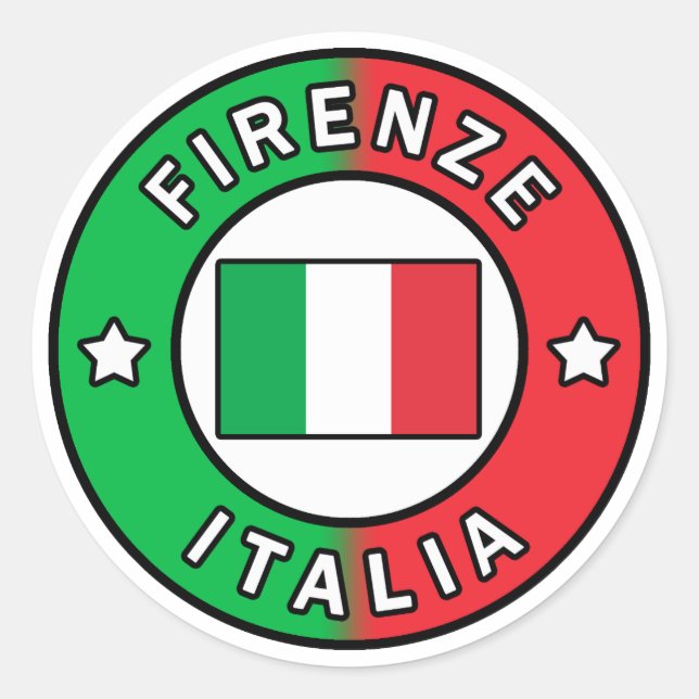 Firenze Italia Runder Aufkleber (Vorderseite)