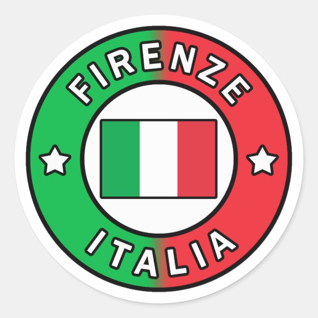 Firenze Italia Runder Aufkleber (Vorderseite)