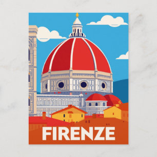 Firenze Italien Duomo   Vintage Florenz Reise Postkarte