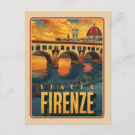 Firenze, Italien Vintag Postkarte