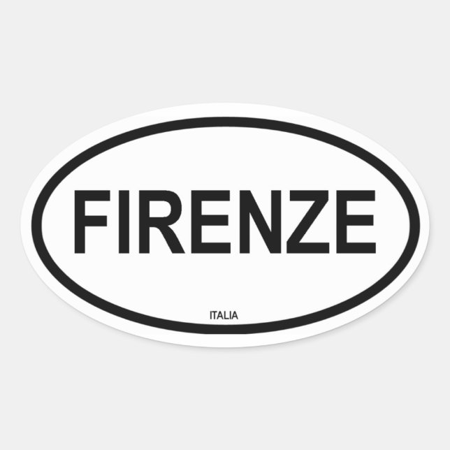 FIRENZE OVALER AUFKLEBER (Vorderseite)