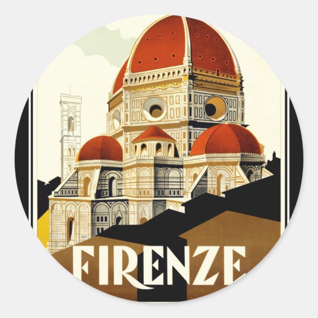 FIRENZE RUNDER AUFKLEBER (Vorderseite)