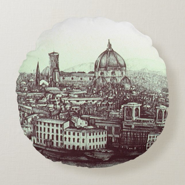 Firenze Rundes Kissen (Vorderseite)