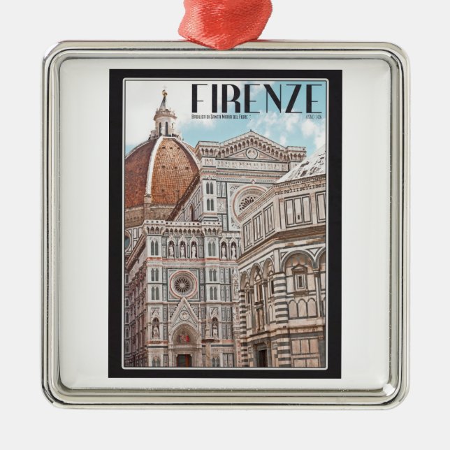 FirenzeDuomo Silbernes Ornament (Vorne)