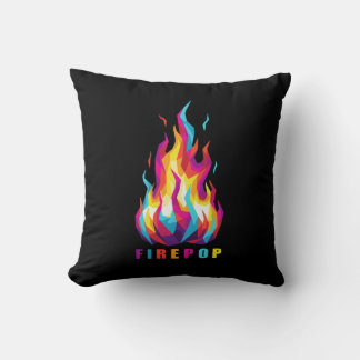 FIREPOP Colorful Polygonal Fire Kissen
