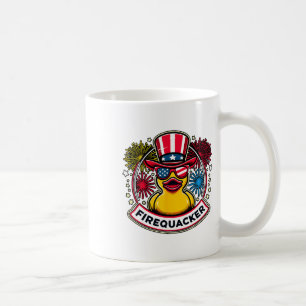 Firequacker 4. Juli Gummiente USA-Flagge Kaffeetasse