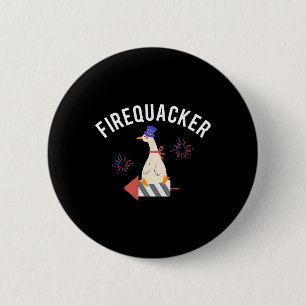 Firequacker Funny 4. Juli Patriotische Alberne Goo Button