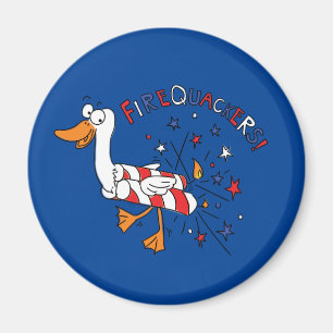 Firequackers 4 juillet Magnet de canard