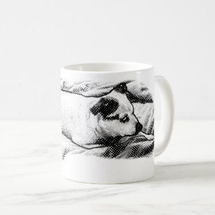 Fireside Terrier mit schneebedeckten Fußketten Kaffeetasse