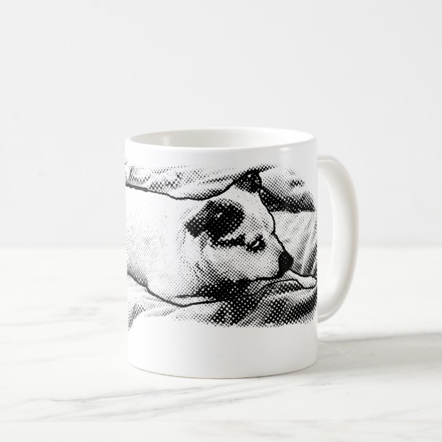 Fireside Terrier mit schneebedeckten Fußketten Kaffeetasse (VorderseiteRechts)