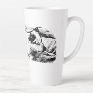 Fireside Terrier mit schneebedeckten Fußketten Milchtasse