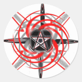 FireStar White Round Aufkleber