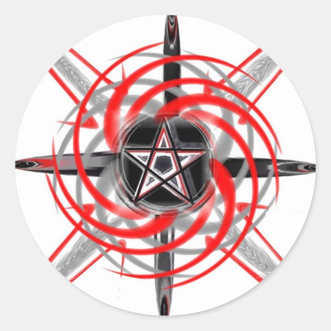 FireStar White Round Aufkleber (Vorderseite)