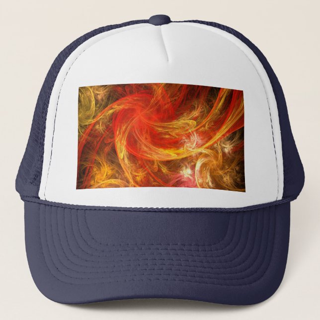 Firestorm Abstrakt Art Hat Truckerkappe (Vorderseite)