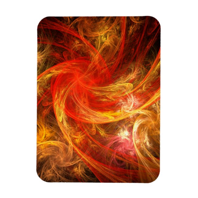Firestorm Abstrakt Art Premium Magnet (Vertikal)