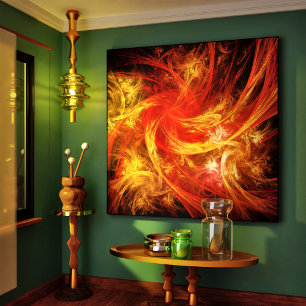 Firestorm Abstrakte Kunst Wrapped Canvas Print Leinwanddruck