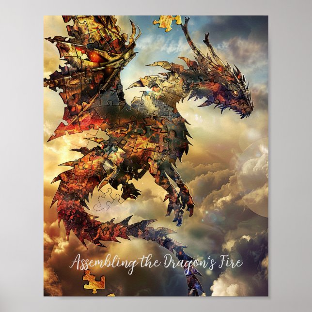 Firestorm Dragon Puzzle Poster (Vorne)