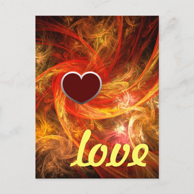 Firestorm Liebe Postkarte (Vorderseite)