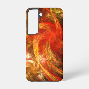 Firestorm Moderne Abstrakte Kunst Rot Gold Energie Samsung Galaxy Hülle
