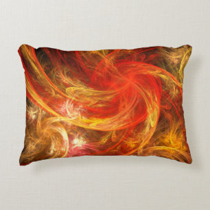 Firestorm Nova Abstrakt Art Accent Pillow Dekokissen