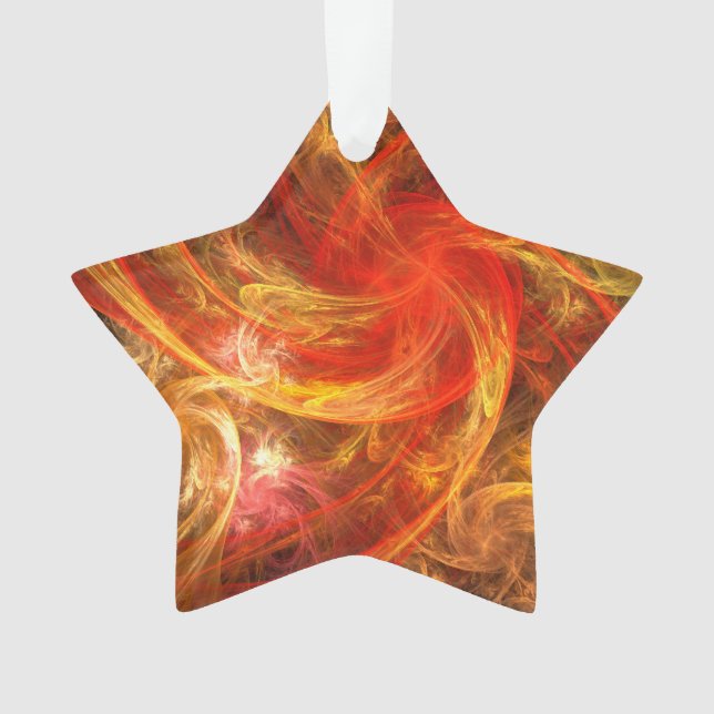 Firestorm Nova Abstrakt Art Acrylic Star Ornament (Vorderseite)