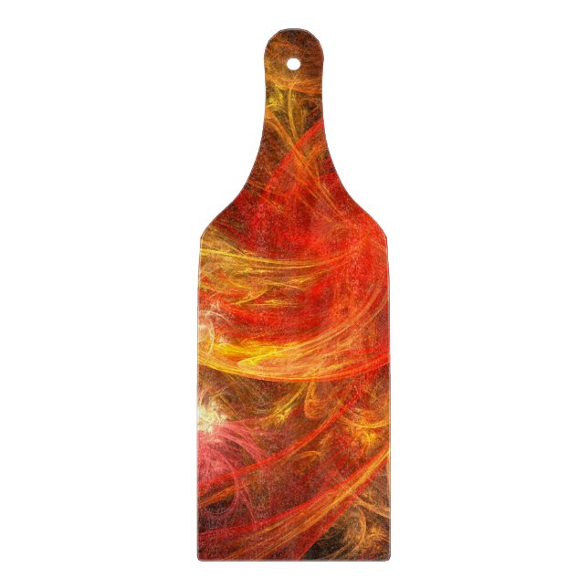 Firestorm Nova Abstrakt Art Paddle Schneidebrett (Vorderseite)