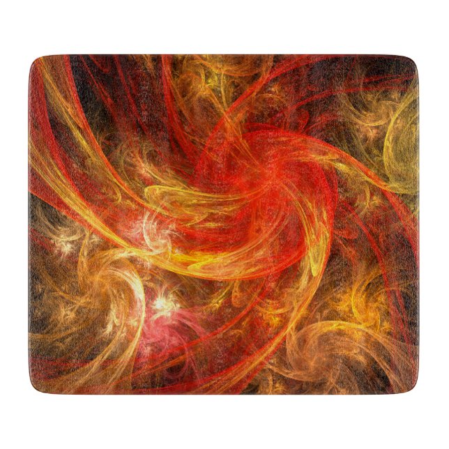 Firestorm Nova Abstrakt Art Rectangle Schneidebrett (Vorderseite)