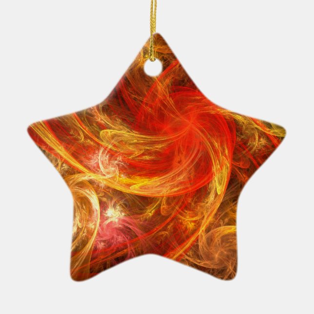 Firestorm Nova Abstrakt Art Star Ornament (Vorne)