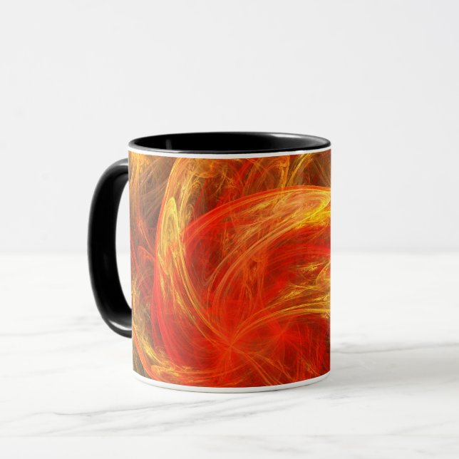 Firestorm Nova Abstrakte Kaffee Tasse (Vorderseite Links)