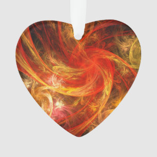 Firestorm Nova Abstrakte Kunst AkrylHerz Ornament