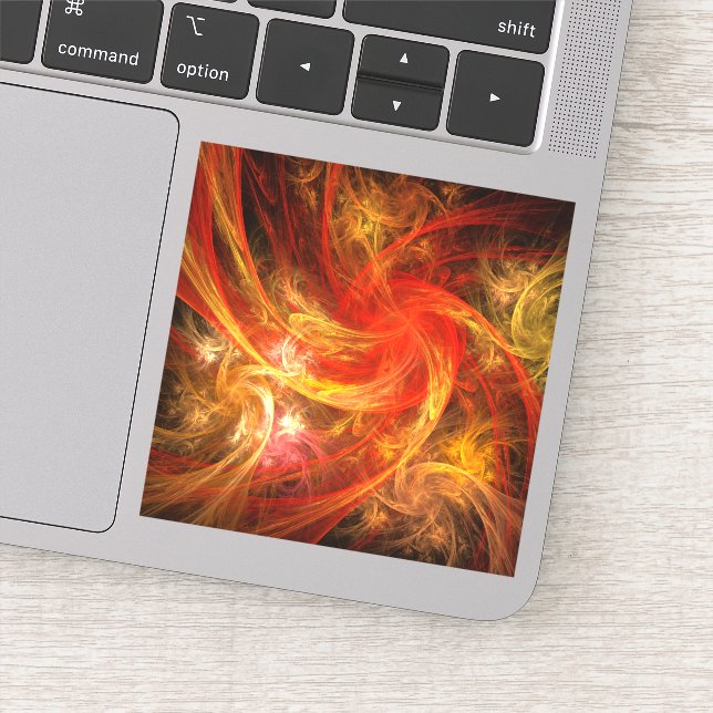 Firestorm Nova Abstrakte Kunst Aufkleber (Detail)
