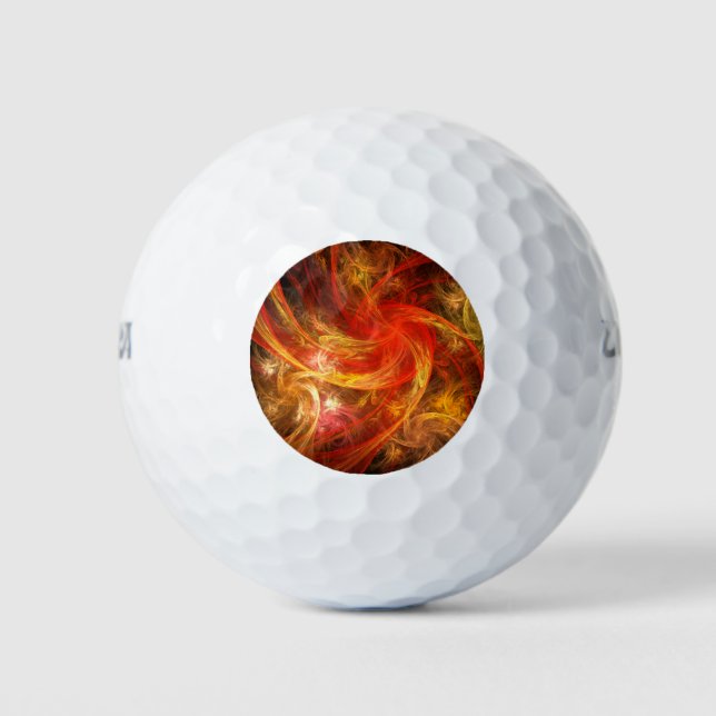 Firestorm Nova Abstrakte Kunst Golfball (Vorderseite)