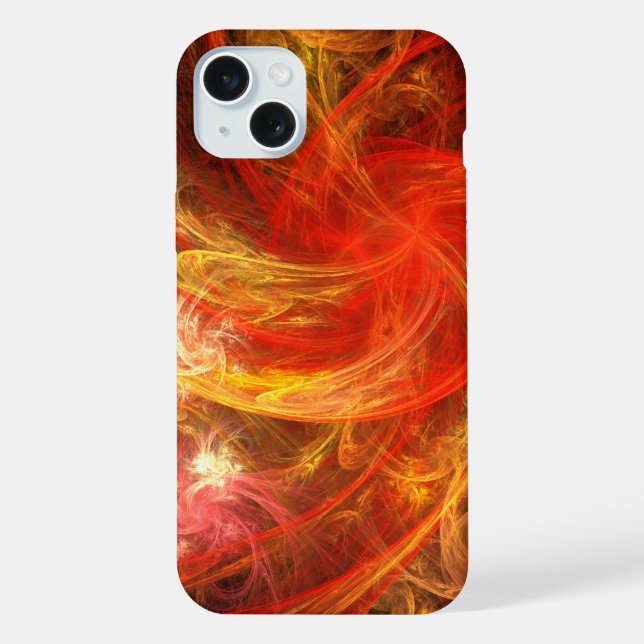 Firestorm Nova Abstrakte Kunst iPhone 15 Plus Hülle (Rückseite)