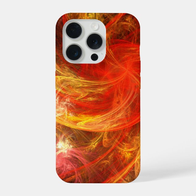 Firestorm Nova Abstrakte Kunst iPhone 15 Pro Hülle (Rückseite)