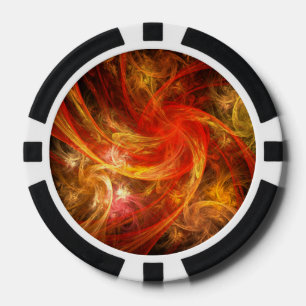 Firestorm Nova Abstrakte Kunst Pokerchips