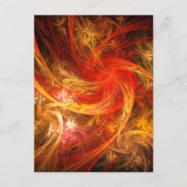 Firestorm Nova Abstrakte Kunst Postkarte