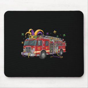 Firetruck Alligator Crocodile Mardi Gras Boys Mens Mousepad