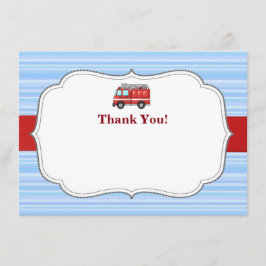 Firetruck BirthdayBlank danken Ihnen zu kardieren Dankeskarte