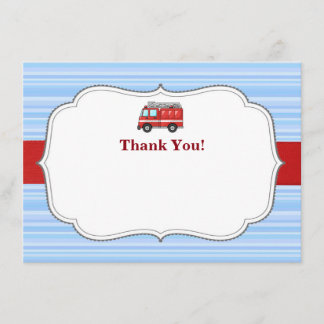 Firetruck BirthdayBlank danken Ihnen zu kardieren Dankeskarte
