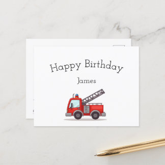 Firetruck Bonne carte d'anniversaire