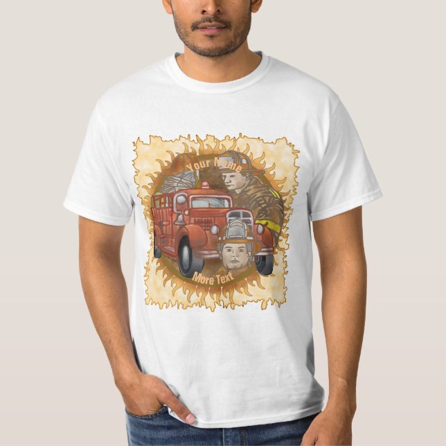 Firetruck Buddy Firefighter T - Shirt (Vorderseite)