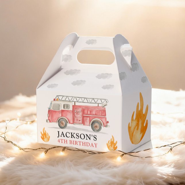 Firetruck Calling All Firefigthers Boy Birthday Geschenkschachtel (Von Creator hochgeladen)