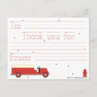 Firetruck danken Ihnen zu merken (mit