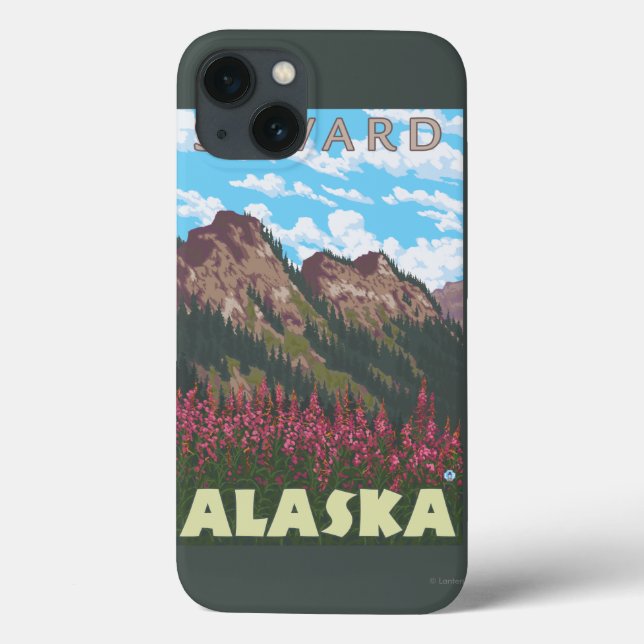 Fireweed & Mountains - Seward, Alaska Case-Mate iPhone Hülle (Rückseite)