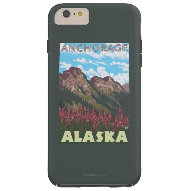Fireweed u. Berge - Anchorage, Alaska Case-Mate iPhone Hülle (Rückseite)