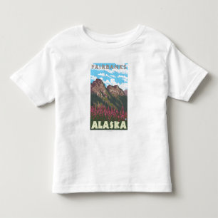 Fireweed u. Berge - Fairbanks, Alaska Kleinkind T-shirt