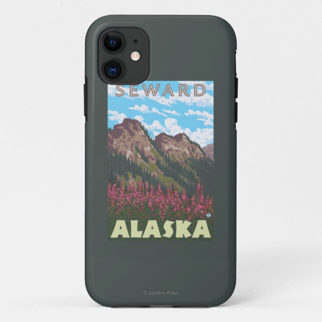 Fireweed u. Berge - Seward, Alaska Case-Mate iPhone Hülle (Rückseite)