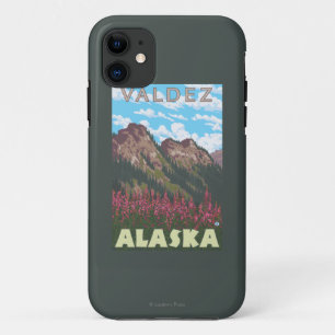 Fireweed u. Berge - Valdez, Alaska iPhone 11 Hülle