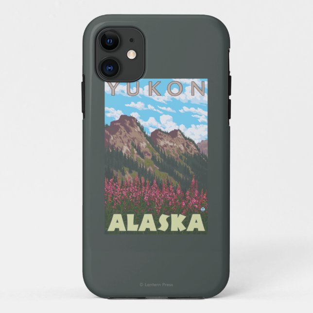 Fireweed u. Berge - Yukon, Alaska Case-Mate iPhone Hülle (Rückseite)