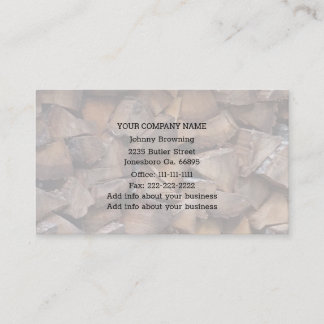 Firewood Business Card Visitenkarte